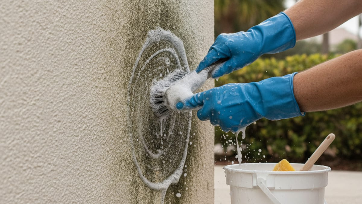 Cleaning Mildew Off Stucco and Siding Before Painting